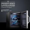 imageIvation 12 Bottle Compressor Wine Cooler Refrigerator wLock  Large Freestanding Wine Cellar For Red White Champagne or Sparkling Wine  41f64f Digital Temperature Control Fridge Glass Door BlackStainless Steel
