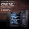 imageIvation 12 Bottle Compressor Wine Cooler Refrigerator wLock  Large Freestanding Wine Cellar For Red White Champagne or Sparkling Wine  41f64f Digital Temperature Control Fridge Glass Door BlackBlack