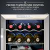 imageIvation 12 Bottle Compressor Wine Cooler Refrigerator wLock  Large Freestanding Wine Cellar For Red White Champagne or Sparkling Wine  41f64f Digital Temperature Control Fridge Glass Door BlackStainless Steel