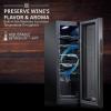 imageIvation 12 Bottle Compressor Wine Cooler Refrigerator wLock Large Freestanding Wine Cellar Fridge 41f64f Digital Temperature Control Glass Door BlackBlack