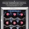 imageIvation 18 Bottle Compressor Wine Cooler Refrigerator wLock  Large Freestanding Wine Cellar For Red White Champagne or Sparkling Wine  41f64f Digital Temperature Control Fridge Stainless SteelStainless Steel