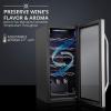 imageIvation 18 Bottle Compressor Wine Cooler Refrigerator wLock  Large Freestanding Wine Cellar For Red White Champagne or Sparkling Wine  41f64f Digital Temperature Control Fridge Stainless SteelStainless Steel