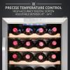 imageIvation 24 Bottle Compressor Wine Cooler Refrigerator wLock  Large Freestanding Wine Cellar For Red White Champagne or Sparkling Wine  41f64f Digital Temperature Control Fridge Stainless SteelStainless Steel