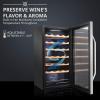 imageIvation 28 Bottle Compressor Wine Cooler Refrigerator wLock  Large Freestanding Wine Cellar For Red White Champagne or Sparkling Wine  41f64f Digital Temperature Control Fridge Glass Door BlackStainless Steel