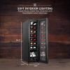 imageIvation 28 Bottle Dual Zone Compressor Wine Cooler Refrigerator wLock  Large Freestanding Wine Cellar For Red White Champagne Wine  41f64f Digital Temperature Control Fridge Glass Door Black16 Bottle