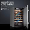 imageIvation 34 Bottle Compressor Wine Cooler Refrigerator wLock  Large Freestanding Wine Cellar For Red White Champagne or Sparkling Wine  41f64f Digital Temperature Control Fridge Glass Door BlackStainless Steel