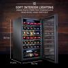 imageIvation 34 Bottle Compressor Wine Cooler Refrigerator with WiFi Smart App Control Cooling System  Large Freestanding Wine Cellar Fridge For Red White Champagne or Sparkling Black Glass Door ampamp Lock34 Bottle