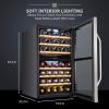 imageIvation 43 Bottle Dual Zone Wine Cooler Refrigerator wLock  Large Freestanding Wine Cellar For Red White Champagne ampamp Sparkling Wine  41f64f Digital Temperature Control Fridge Glass Door BlackStainless Steel
