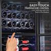 imageIvation 43 Bottle Dual Zone Wine Cooler Refrigerator wLock  Large Freestanding Wine Cellar For Red White Champagne ampamp Sparkling Wine  41f64f Digital Temperature Control Fridge Glass Door BlackBlack