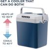 imageIvation Electric Cooler ampamp Warmer with Handle 27 Quart 25 L Portable Thermoelectric Fridge For vehicles ampamp Trucks 110V AC Home Power Cord ampamp 12V Car Adapter for Camping Travel ampamp Picnics