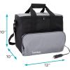 imageIvation Portable Electric Cooler Bag  15L Soft Sided Thermoelectric Travel Cooler with Shoulder Strap Storage Pocket ampamp DC 12V Plug in for Car Truck ampamp RV Camping