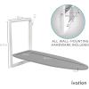 imageIvation WallMounted Ironing Board  Foldable 362 x 122 Sturdy Ironing Station for Home ampamp Apartments EasyRelease Lever Removable Cotton Cover Includes Mounting Hardware with Iron HolderWithout Ironing Board