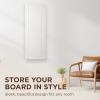 imageIvation WallMounted Ironing Board Cabinet Foldable Ironing Storage Station for Home Apartment  EasyRelease Lever Garment Hooks WhiteRight Side Door