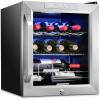 imageIvation 12 Bottle Compressor Wine Cooler Refrigerator wLock  Large Freestanding Wine Cellar For Red White Champagne or Sparkling Wine  41f64f Digital Temperature Control Fridge Glass Door BlackStainless Steel