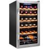 imageIvation 24 Bottle Compressor Wine Cooler Refrigerator wLock  Large Freestanding Wine Cellar For Red White Champagne or Sparkling Wine  41f64f Digital Temperature Control Fridge Stainless SteelStainless Steel