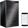imageIvation 34 Bottle Compressor Wine Cooler Refrigerator with WiFi Smart App Control Cooling System  Large Freestanding Wine Cellar Fridge For Red White Champagne or Sparkling Black Glass Door ampamp Lock34 Bottle