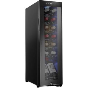imageIvation 28 Bottle Dual Zone Compressor Wine Cooler Refrigerator wLock  Large Freestanding Wine Cellar For Red White Champagne Wine  41f64f Digital Temperature Control Fridge Glass Door Black14 Bottle
