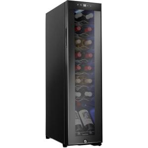 imageIvation 28 Bottle Dual Zone Compressor Wine Cooler Refrigerator wLock  Large Freestanding Wine Cellar For Red White Champagne Wine  41f64f Digital Temperature Control Fridge Glass Door Black16 Bottle