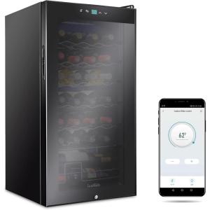 imageIvation 34 Bottle Compressor Wine Cooler Refrigerator with WiFi Smart App Control Cooling System  Large Freestanding Wine Cellar Fridge For Red White Champagne or Sparkling Black Glass Door ampamp Lock28 Bottle